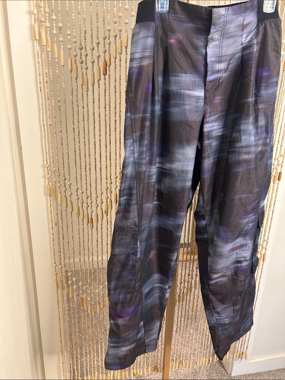 FP Movement Mesmorize Me Black and Purple Brush-Effect Cargo pants - Picture 5 of 16